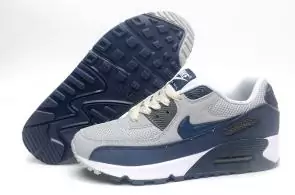 chaussure nike air max 90 leather gray blueleather gray blue